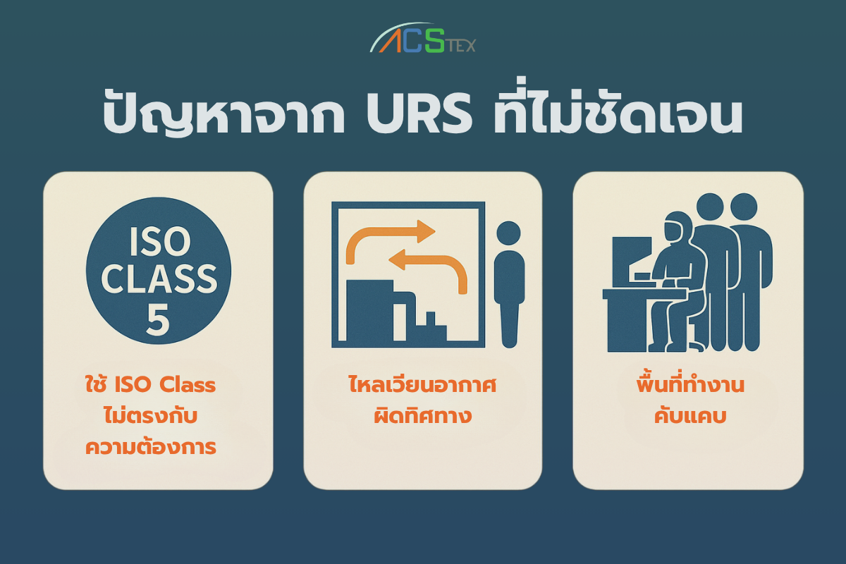 "ปัญหาโครงการล่าช้าเพราะ URS ไม่ชัดเจน ส่งผลต่อการติดตั้งระบบ"