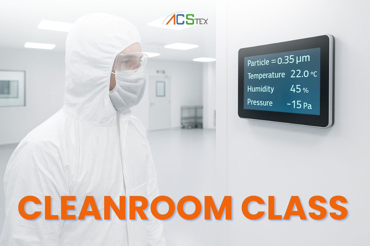 ภาพแสดงปัจจัยสำคัญที่ใช้วัด Cleanroom Class นอกจากฝุ่น เช่น แรงดัน อุณหภูมิ ความชื้น และจุลชีพ