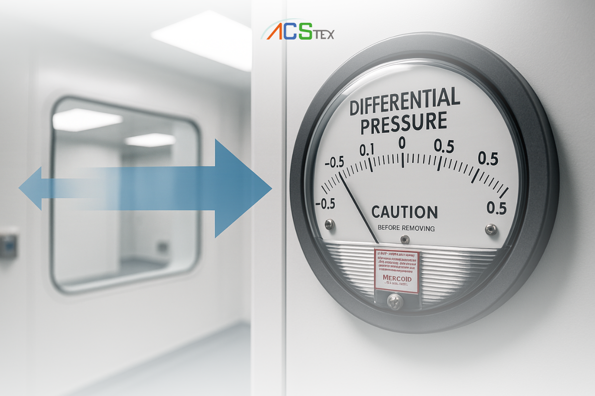 ระบบควบคุมแรงดันลม (Differential Pressure) ป้องกันการปนเปื้อนในห้องคลีนรูม